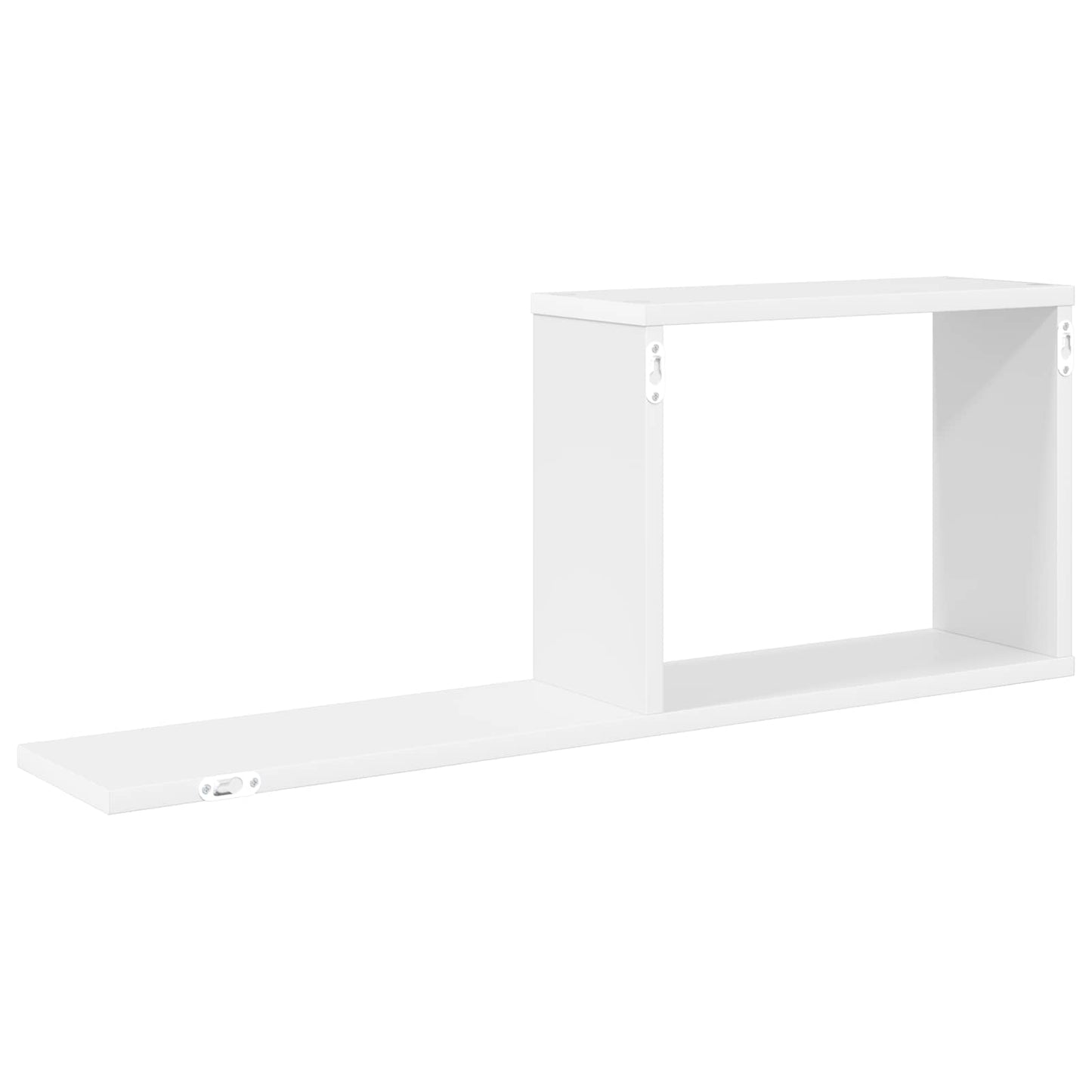 Svævehylder 2 stk. Hvid 80 x 15 x 30 cm Konstrueret træ