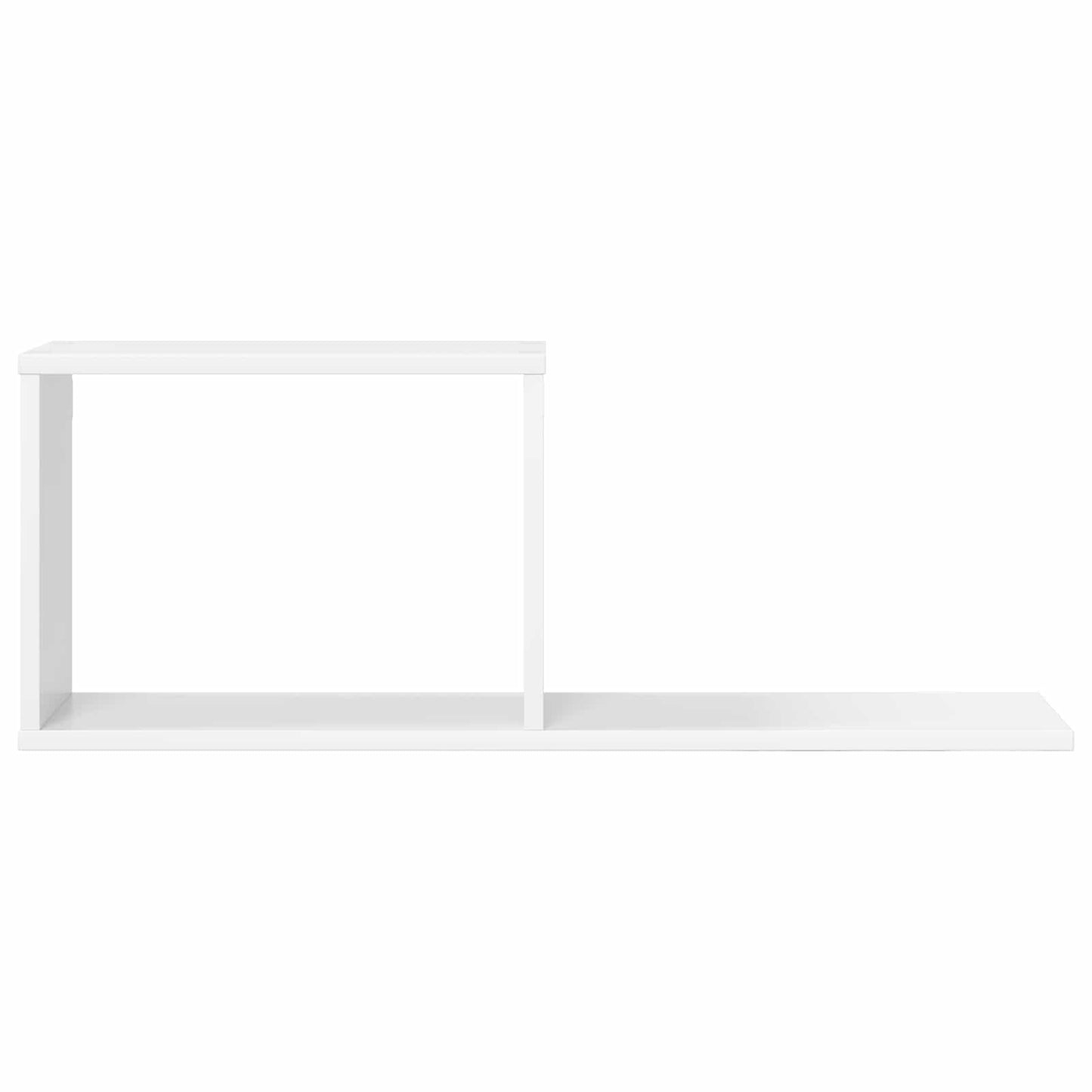 Svævehylder 2 stk. Hvid 80 x 15 x 30 cm Konstrueret træ