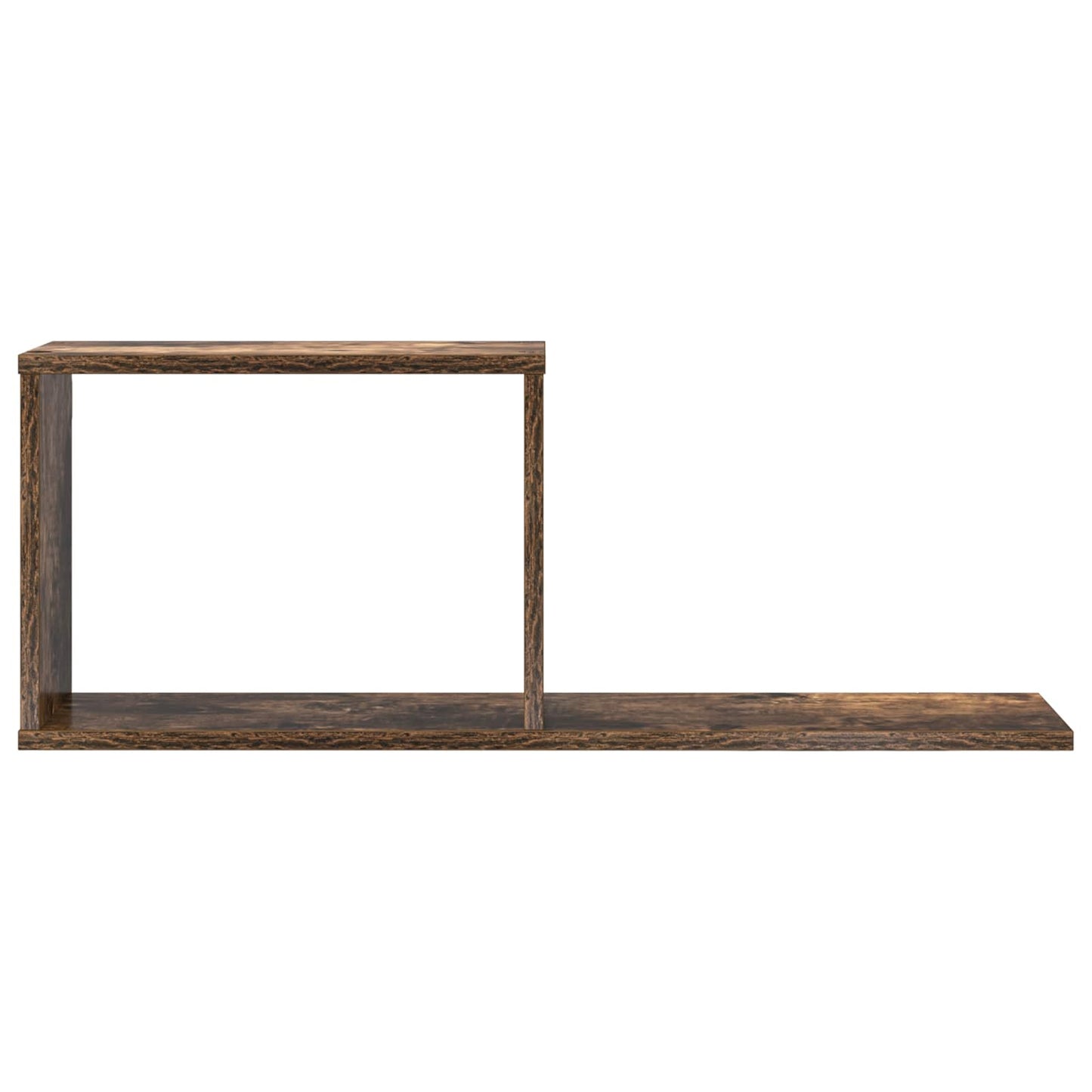 Svævehylder 2 stk. Røget eg 80 x 15 x 30 cm Konstrueret træ
