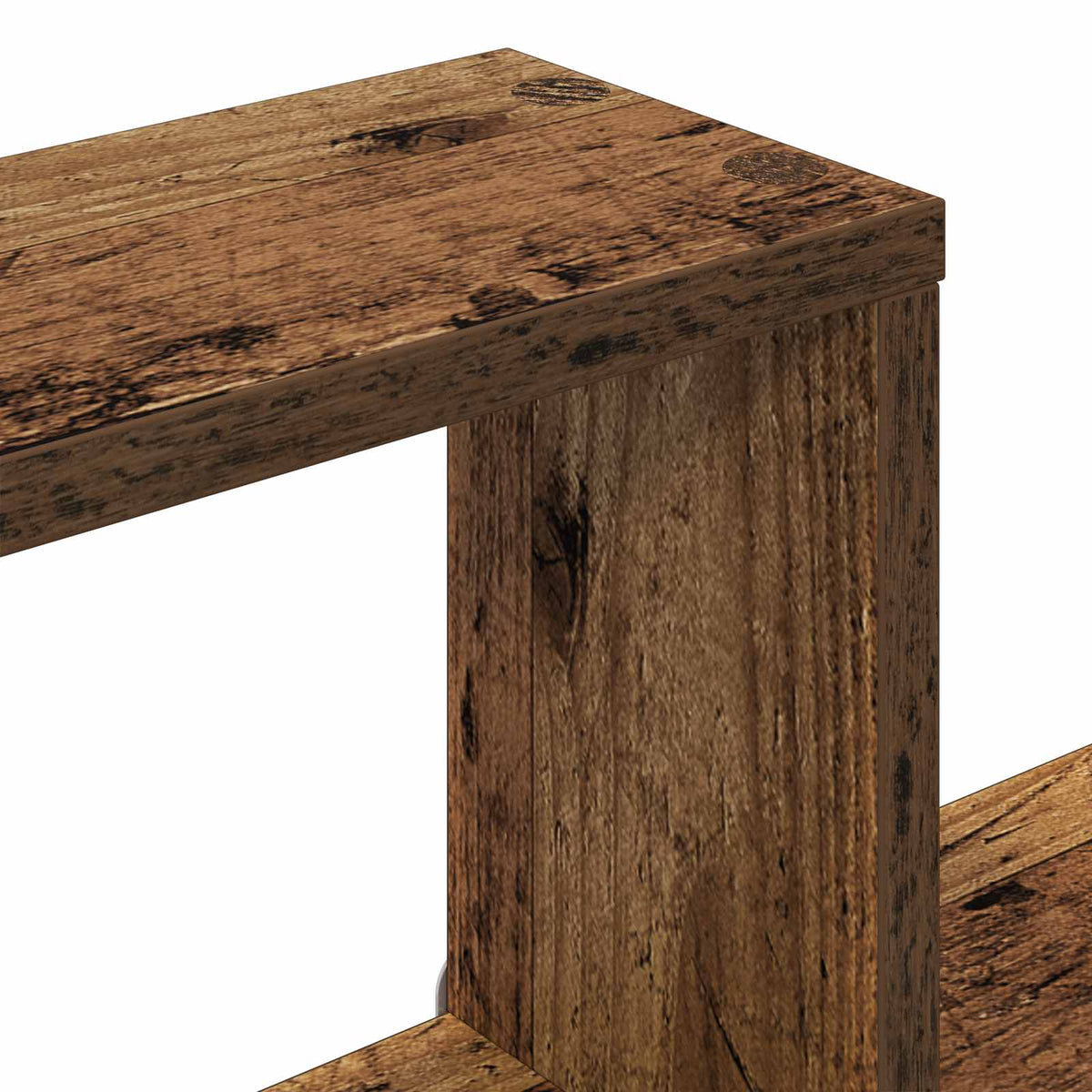 Svævehylder 2 stk. Gammelt træ 80 x 15 x 30 cm Konstrueret træ