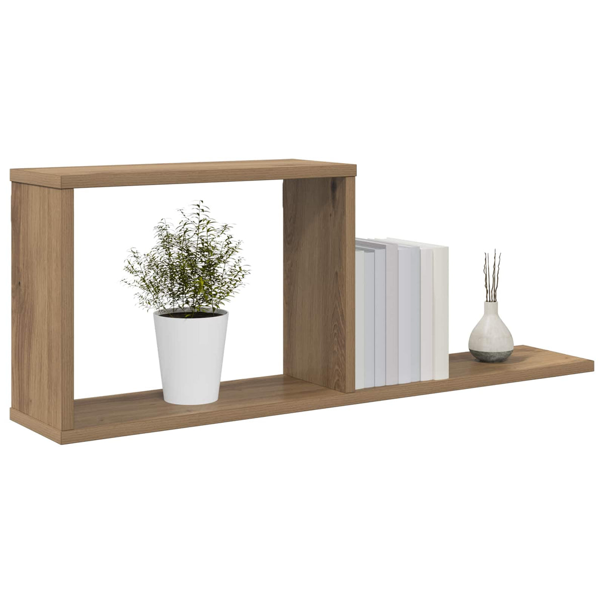 Svævehylder Artisan-eg 80 x 15 x 30 cm Konstrueret træ