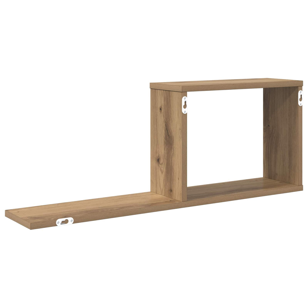 Svævehylder 2 stk. Artisan-eg 80 x 15 x 30 cm Konstrueret træ