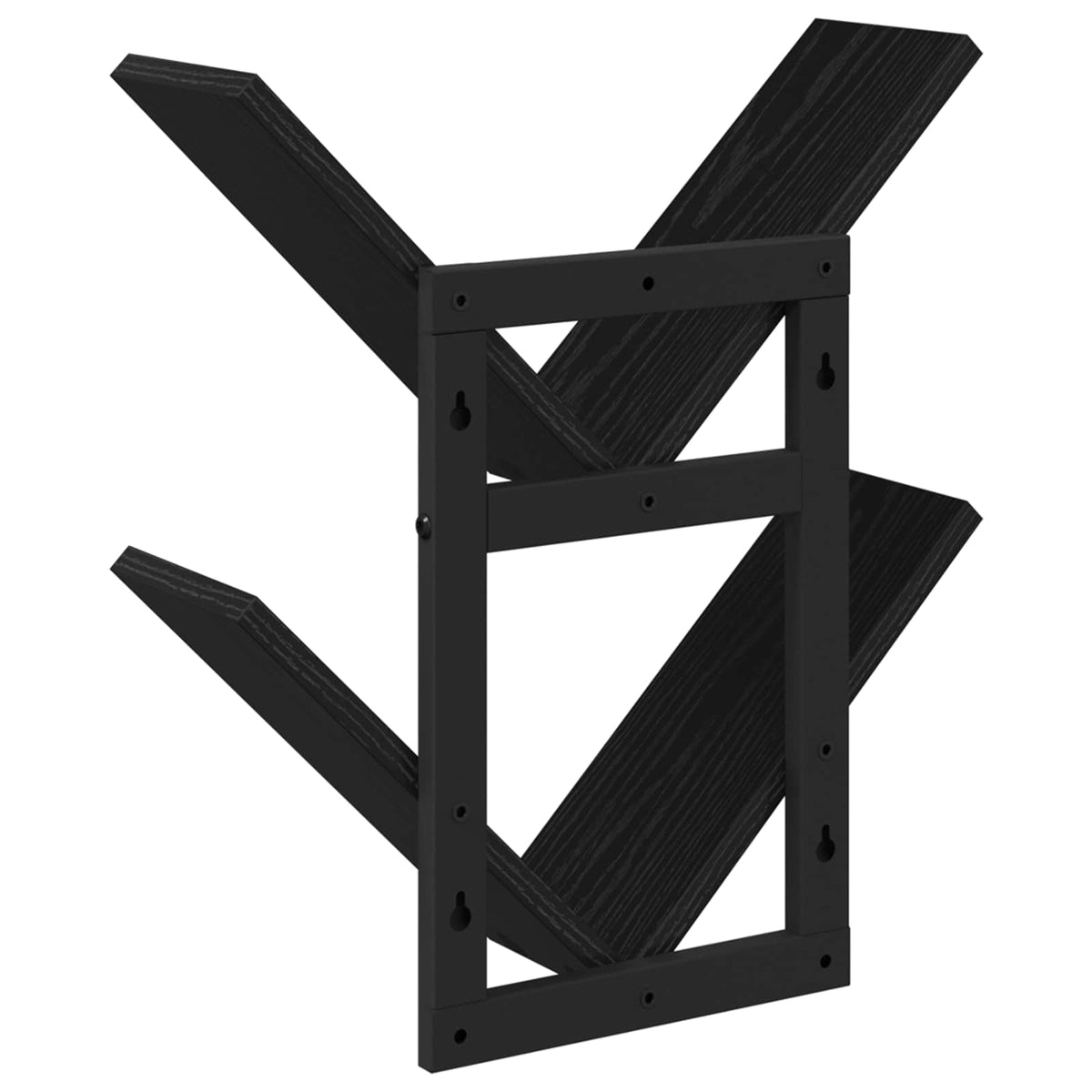 Væghængt Flydende Hylde 2 stk. Sort eg 43 x 15 x 47 cm
