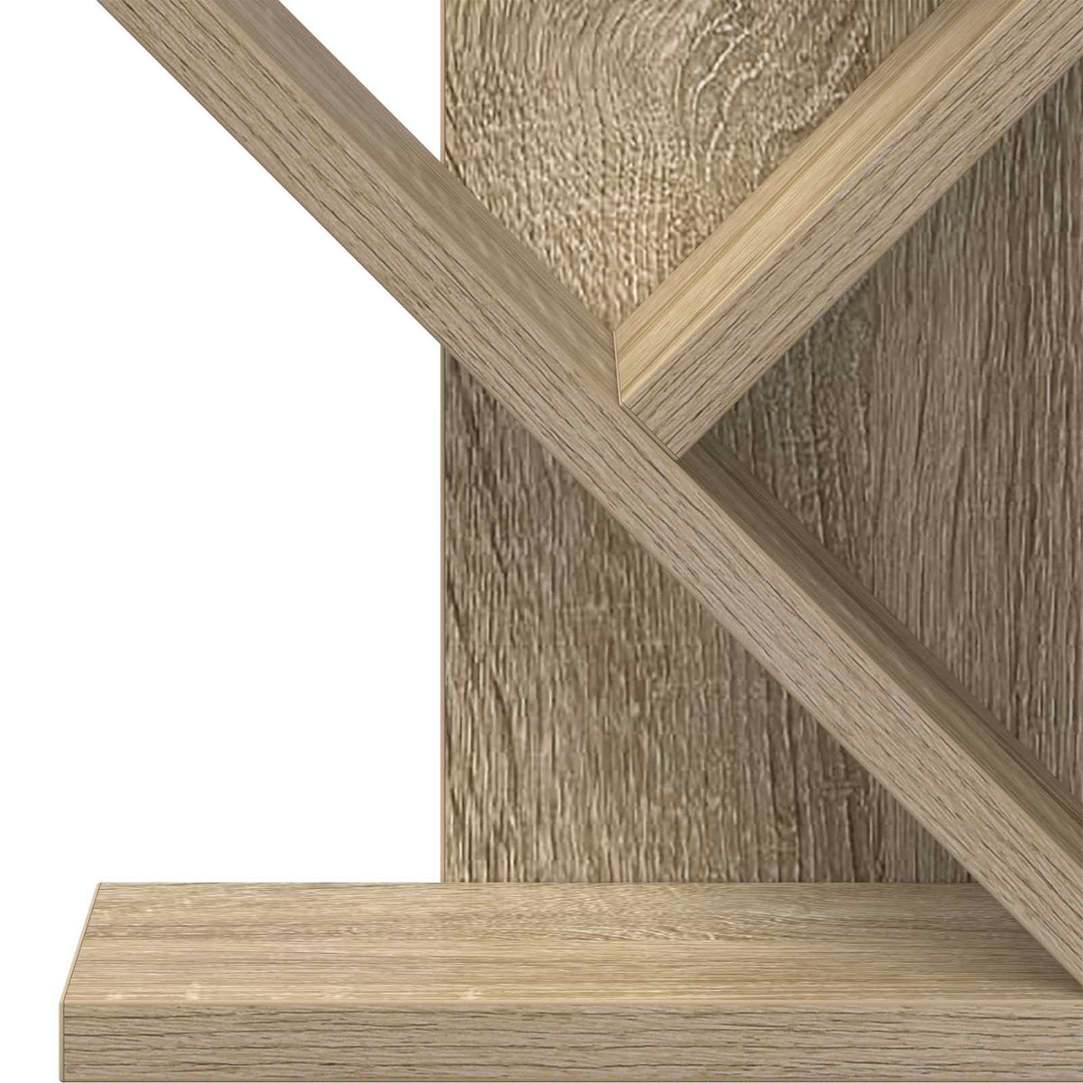 Træbogreol 3-lags 30 x 18 x 48 cm Konstrueret træ Sonoma-eg