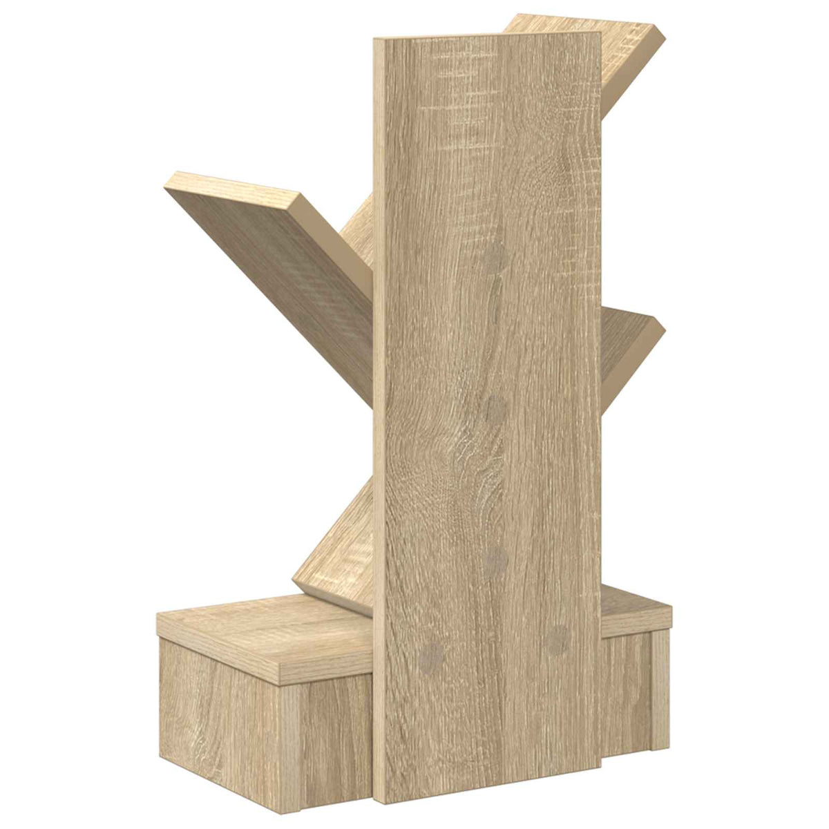 Træbogreol 3-lags 30 x 18 x 48 cm Konstrueret træ Sonoma-eg