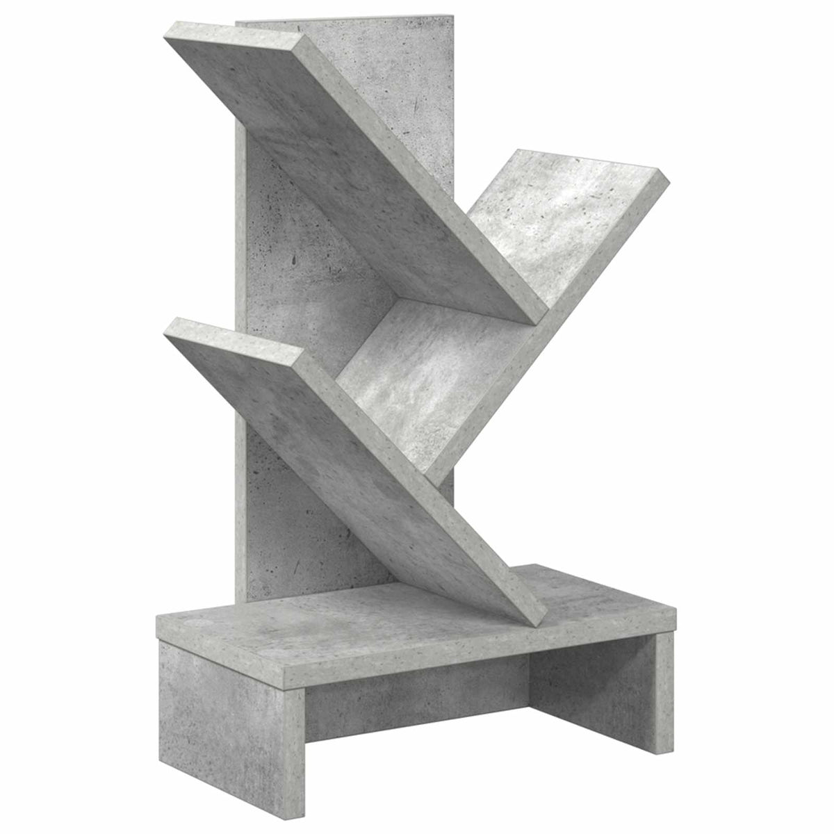 Træbogreol 3-lags 30 x 18 x 48 cm Konstrueret træ Betongrå