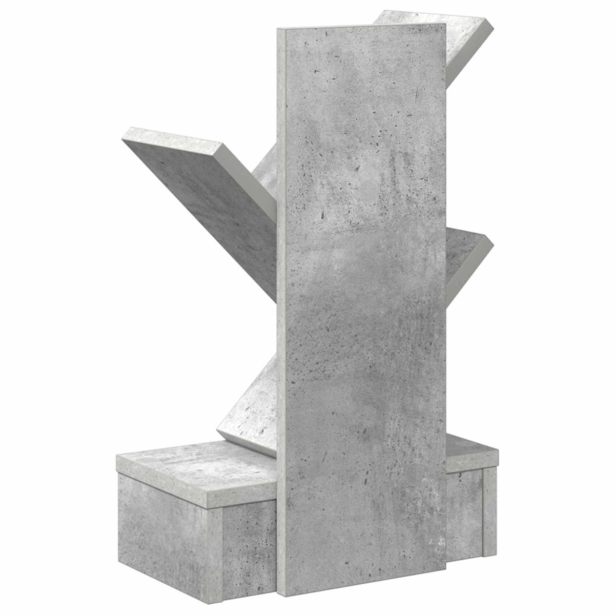Træbogreol 3-lags 30 x 18 x 48 cm Konstrueret træ Betongrå