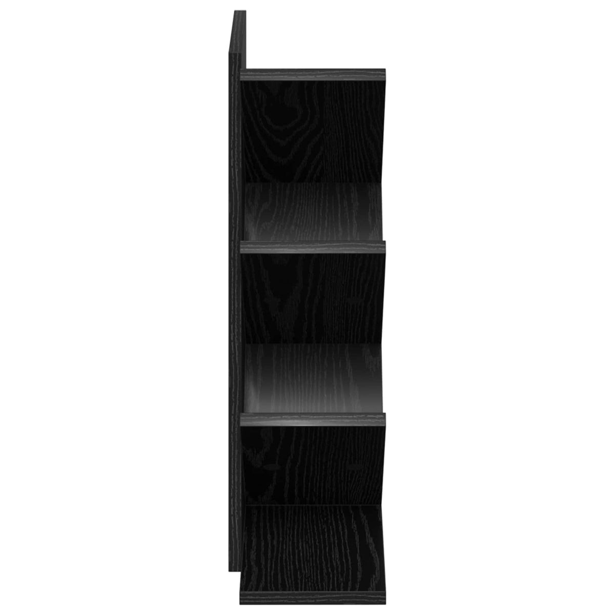 Træ Bogreol 4-Plan 30 x 18 x 60 cm Konstrueret træ Sort eg