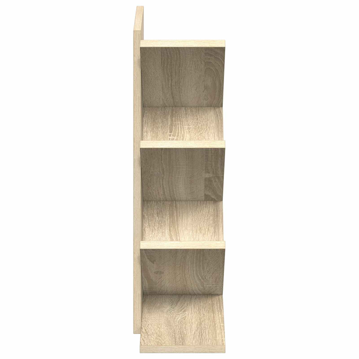 Træbogreol 4-Niveau 30 x 18 x 60 cm Konstrueret træ Sonoma-eg