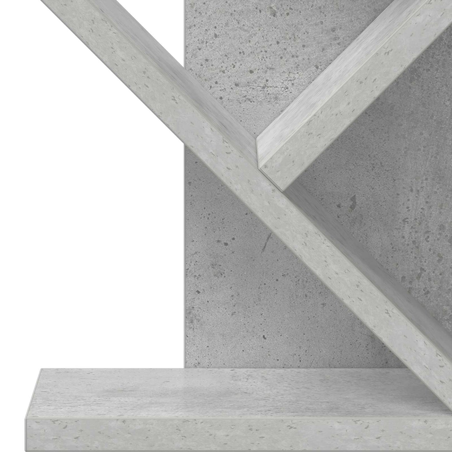 Træ Bogreol 4-Plan 30 x 18 x 60 cm Konstrueret træ Betongrå