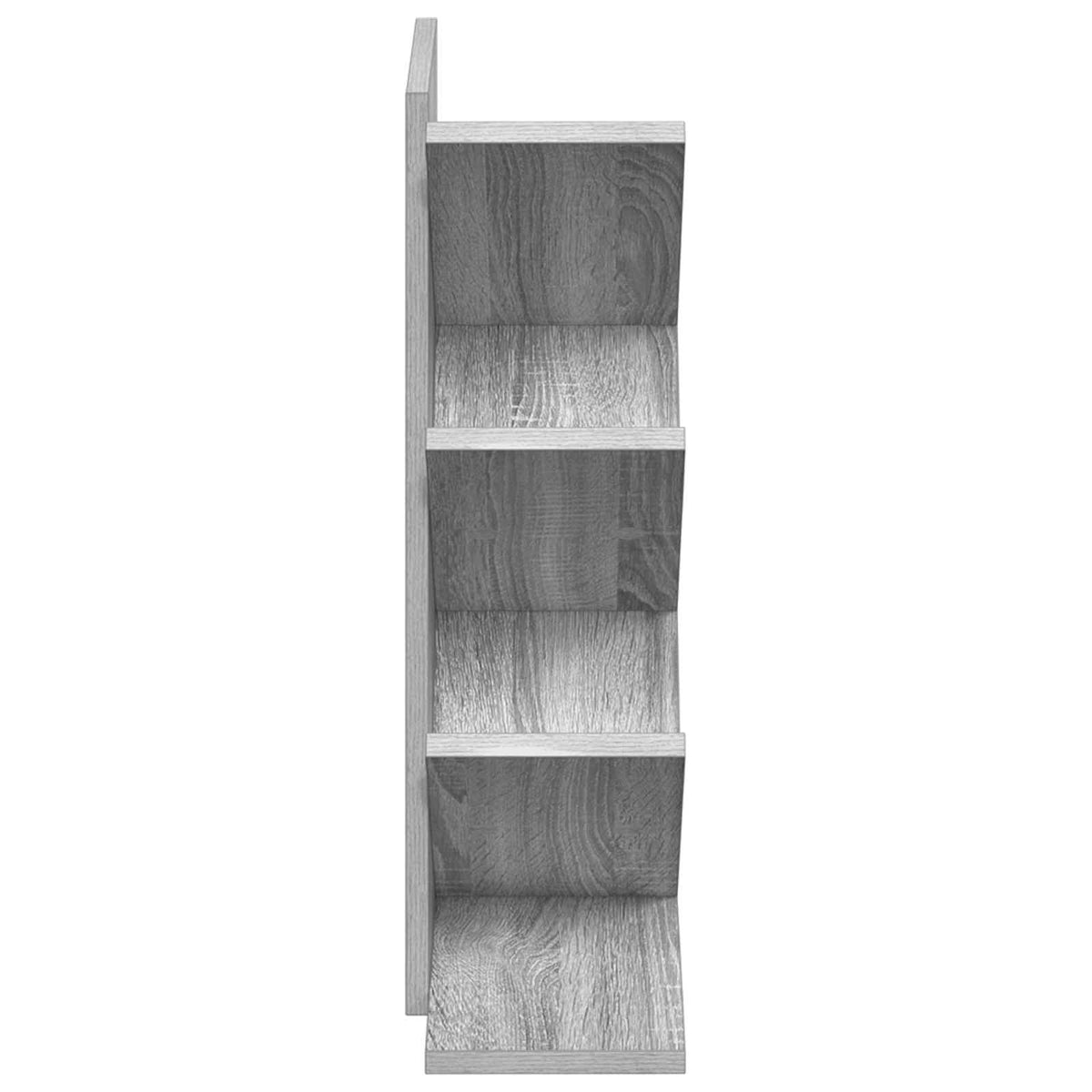 Træ Bogreol 4-Plan 30 x 18 x 60 cm Konstrueret træ Grå Sonoma