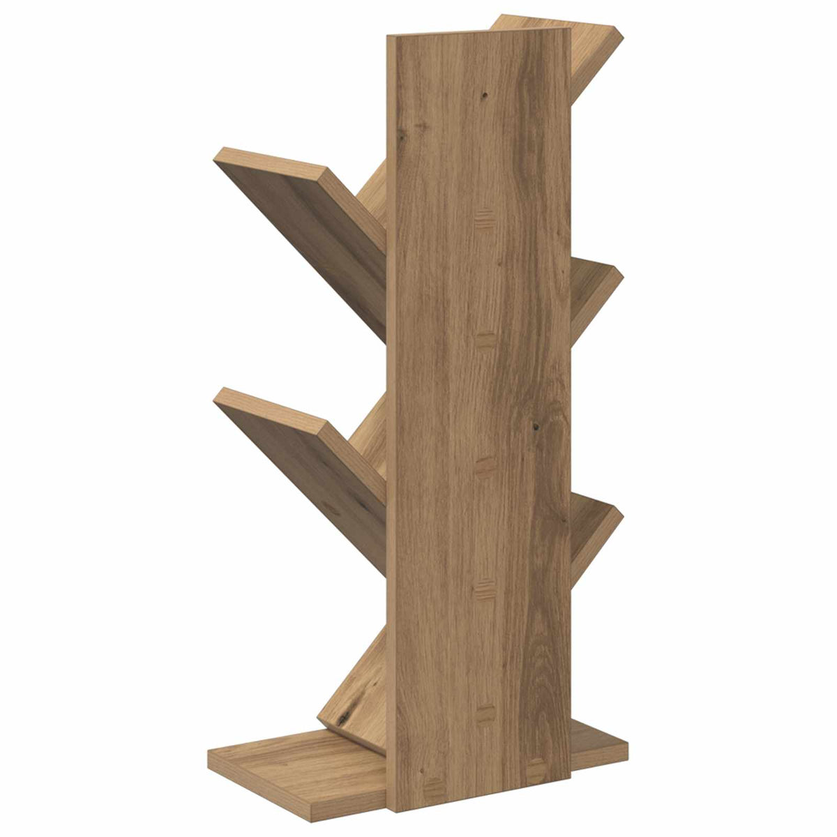 Træbogreol 4-niveau 30 x 18 x 60 cm Konstrueret træ Artisan-eg