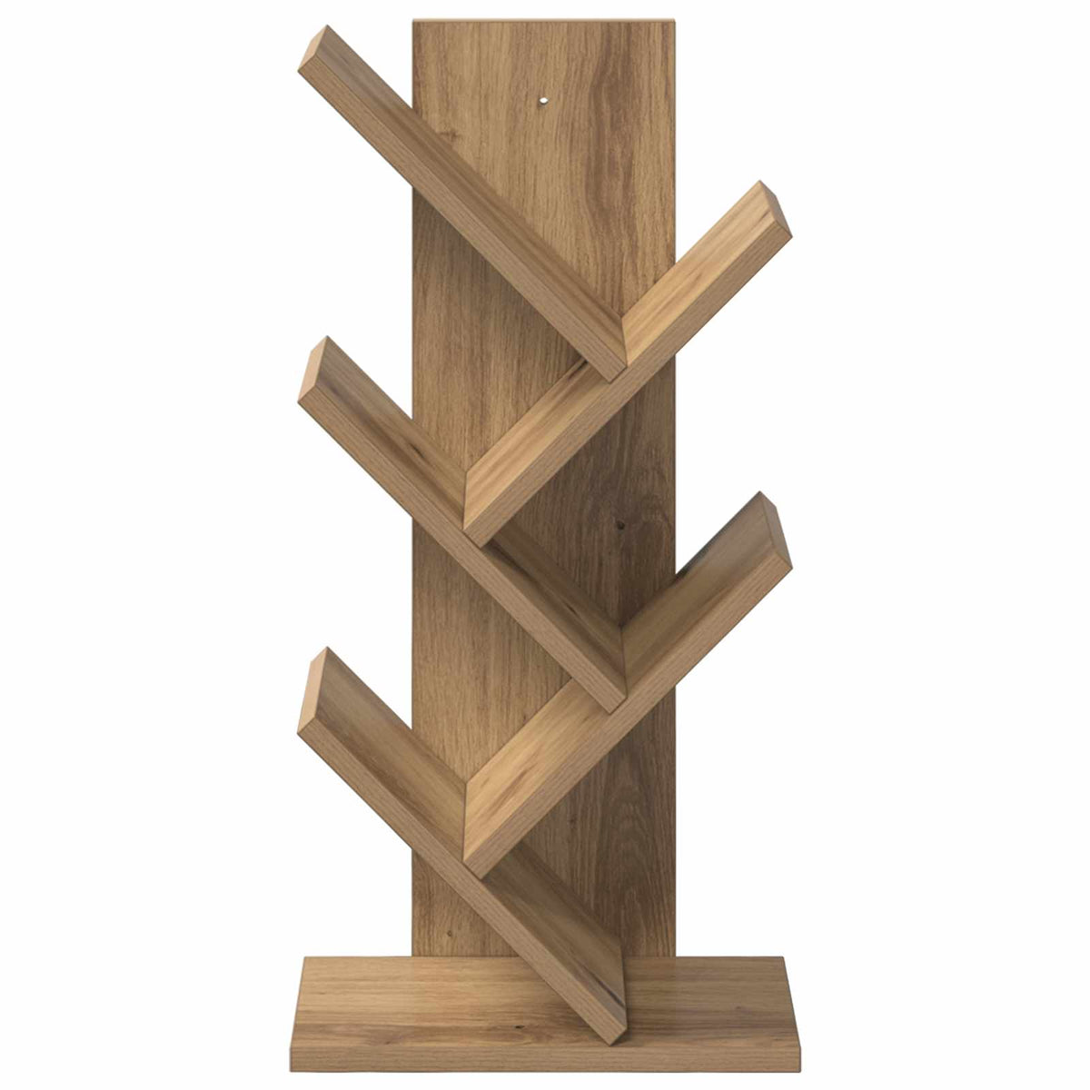 Træbogreol 4-niveau 30 x 18 x 60 cm Konstrueret træ Artisan-eg