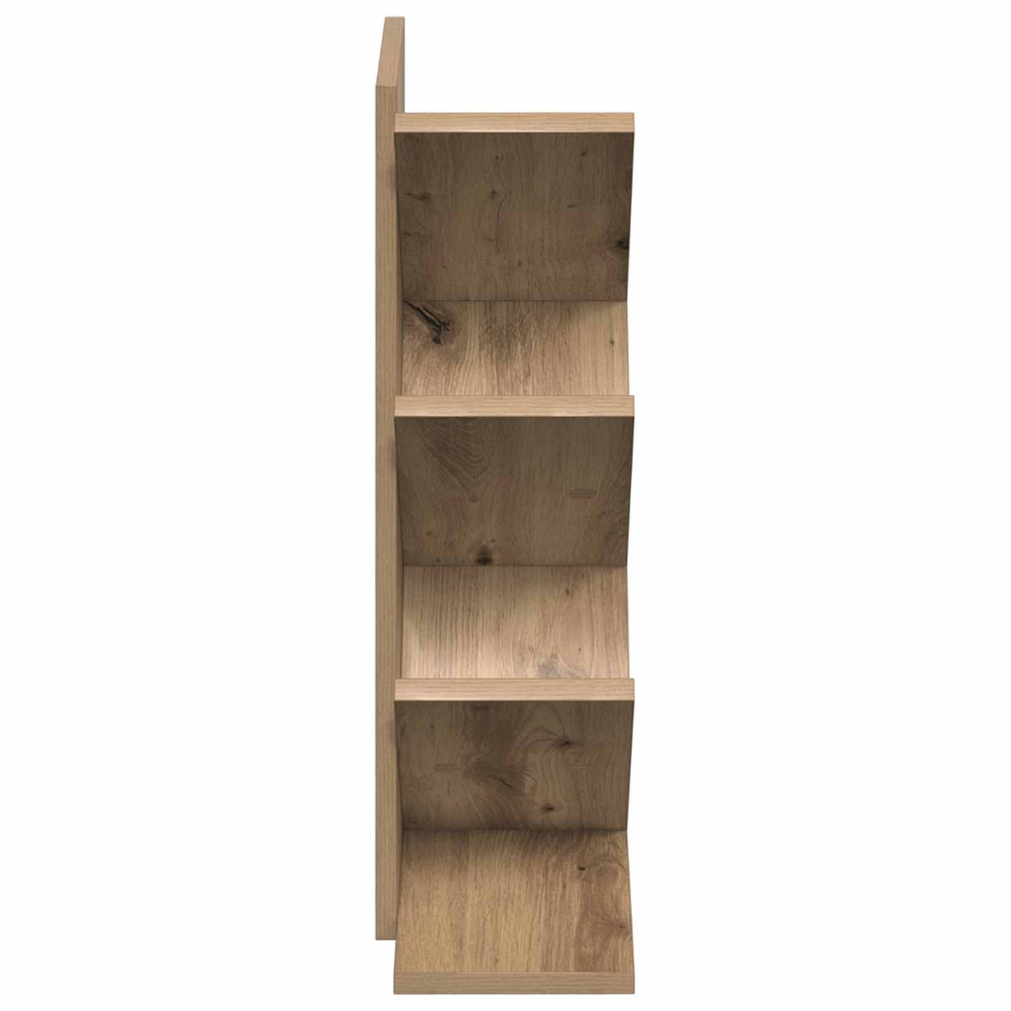 Træbogreol 4-niveau 30 x 18 x 60 cm Konstrueret træ Artisan-eg