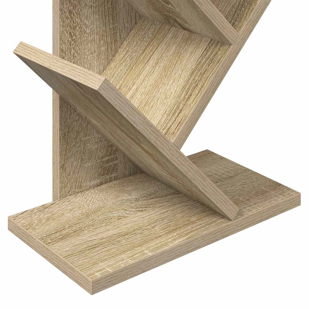 Træbogreol 6-lags 30 x 18 x 100 cm Konstrueret træ Sonoma-eg