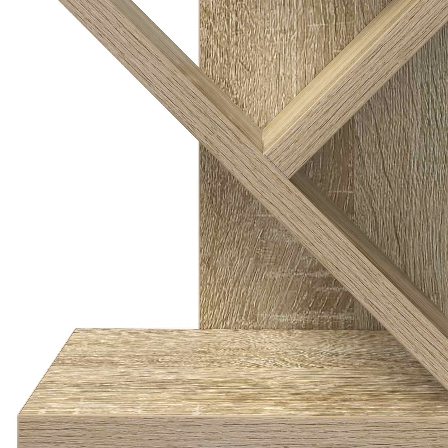 Træbogreol 6-lags 30 x 18 x 100 cm Konstrueret træ Sonoma-eg