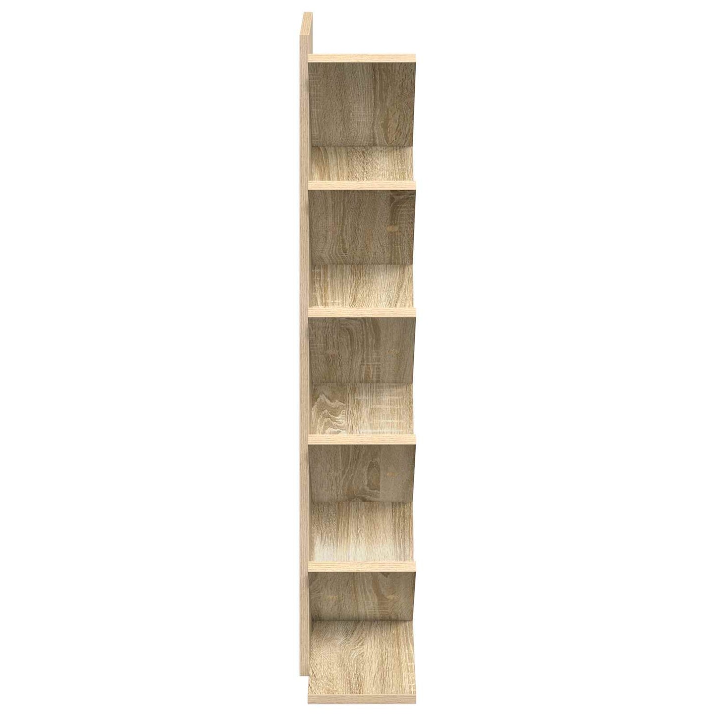 Træbogreol 6-lags 30 x 18 x 100 cm Konstrueret træ Sonoma-eg