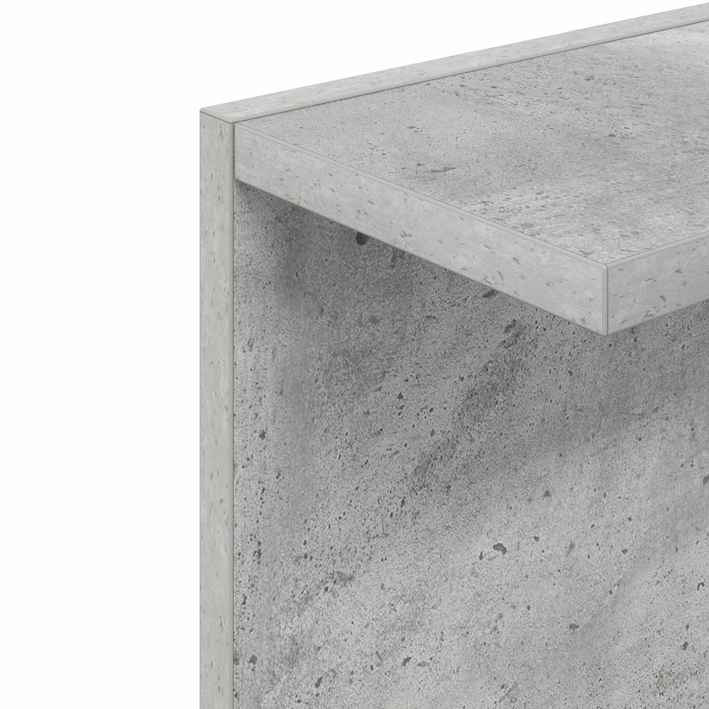 Væghylde 2 stk. Betongrå 30 x 15 x 100 cm Konstrueret træ