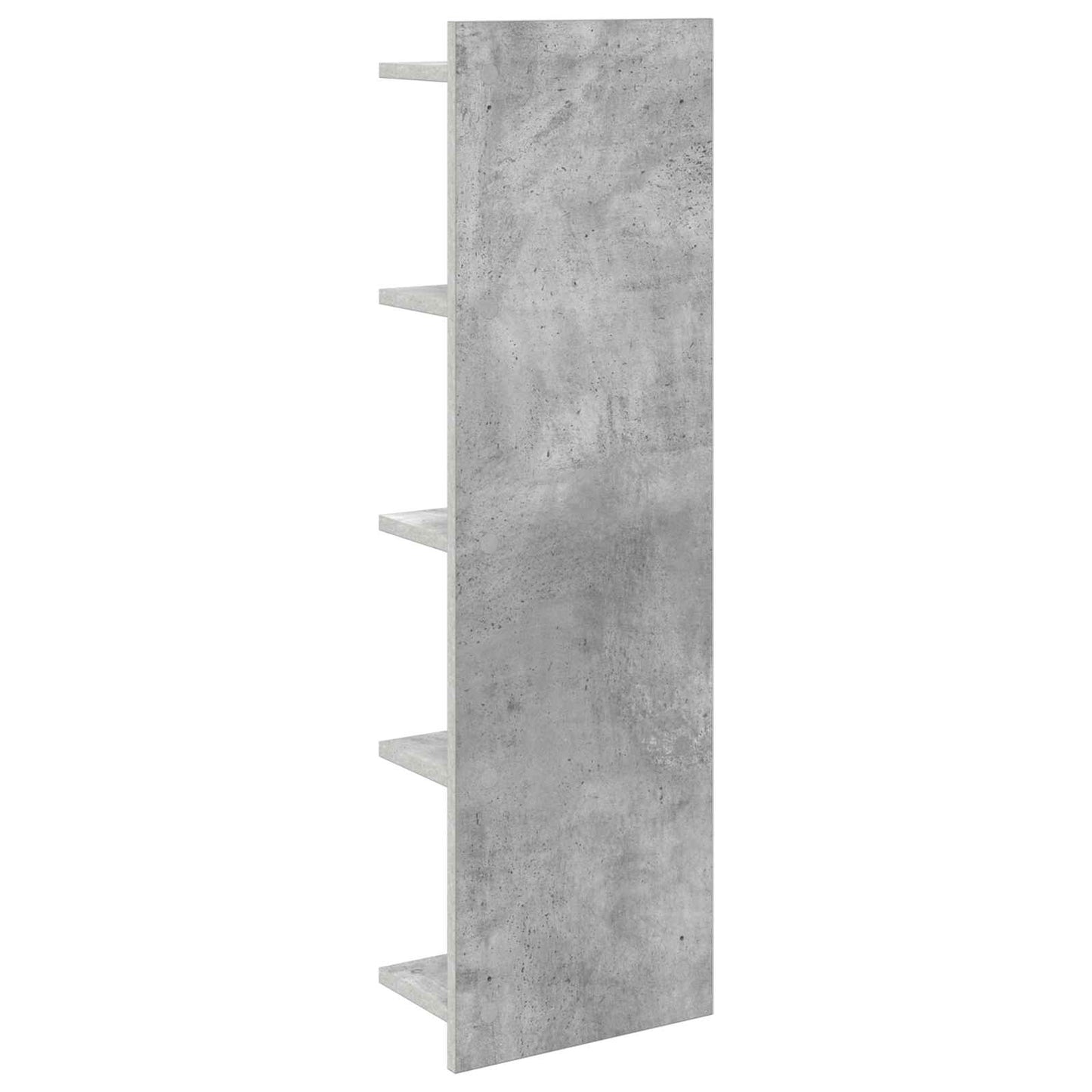 Væghylde 2 stk. Betongrå 30 x 15 x 100 cm Konstrueret træ
