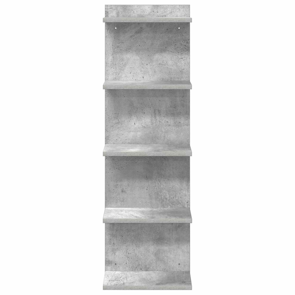 Væghylde 2 stk. Betongrå 30 x 15 x 100 cm Konstrueret træ