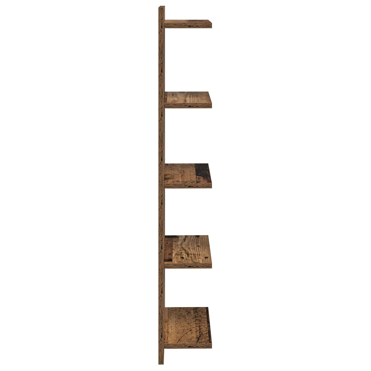 Væghylde 2 stk. Gammelt træ 30 x 15 x 100 cm Konstrueret træ