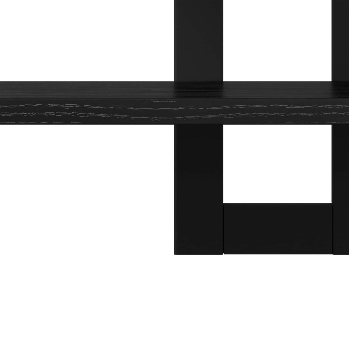 Svævehylder Sort eg 40 x 15 x 40 cm Konstrueret træ