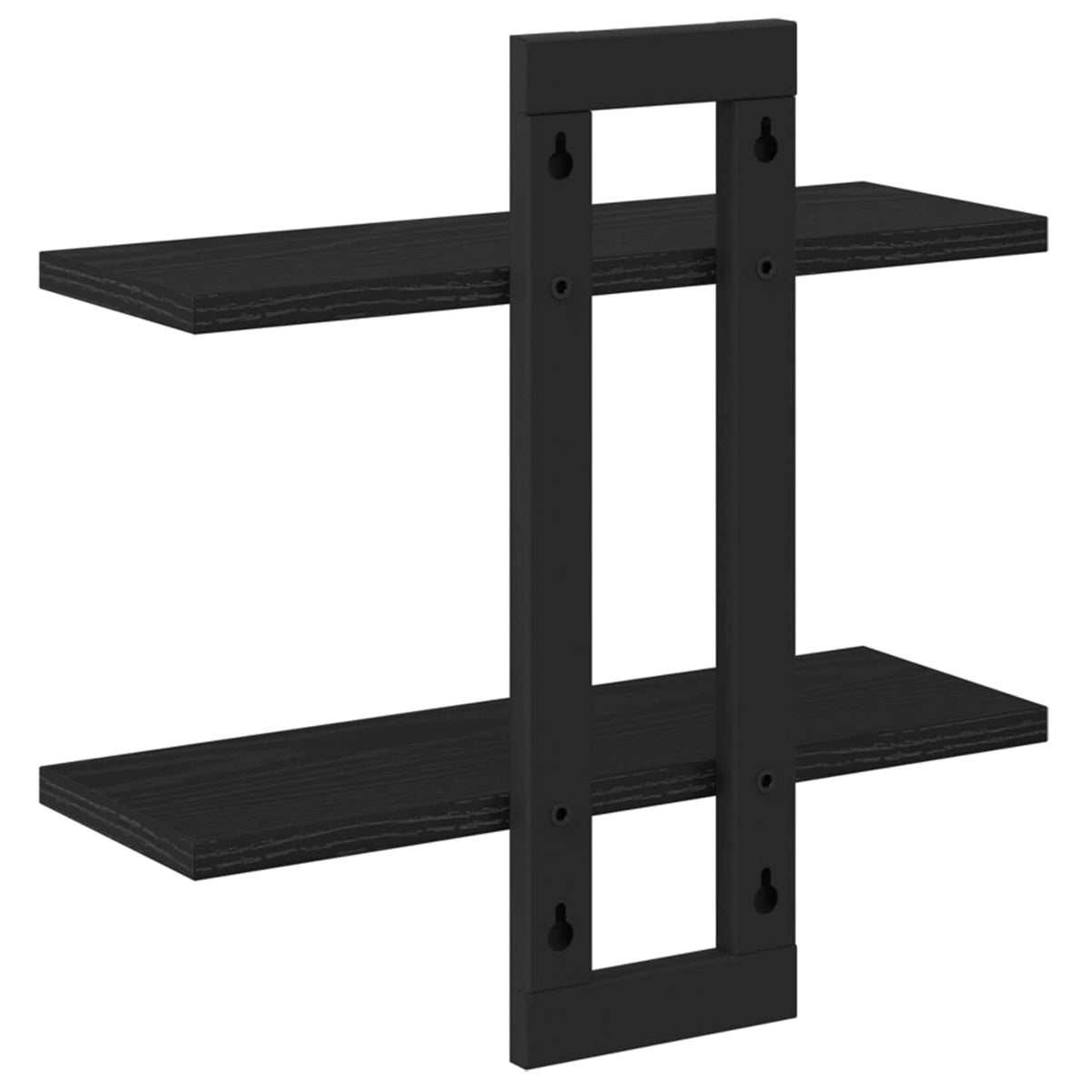 Svævehylder Sort eg 40 x 15 x 40 cm Konstrueret træ