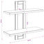 Svævehylder Sort eg 40 x 15 x 40 cm Konstrueret træ