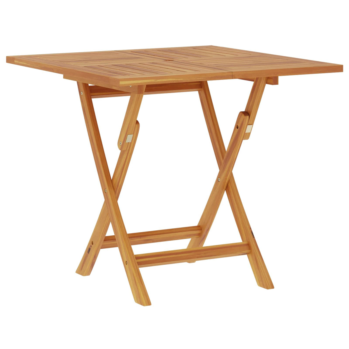 Sammenklappeligt havebord Naturfarvet 90 x 90 x 75 cm