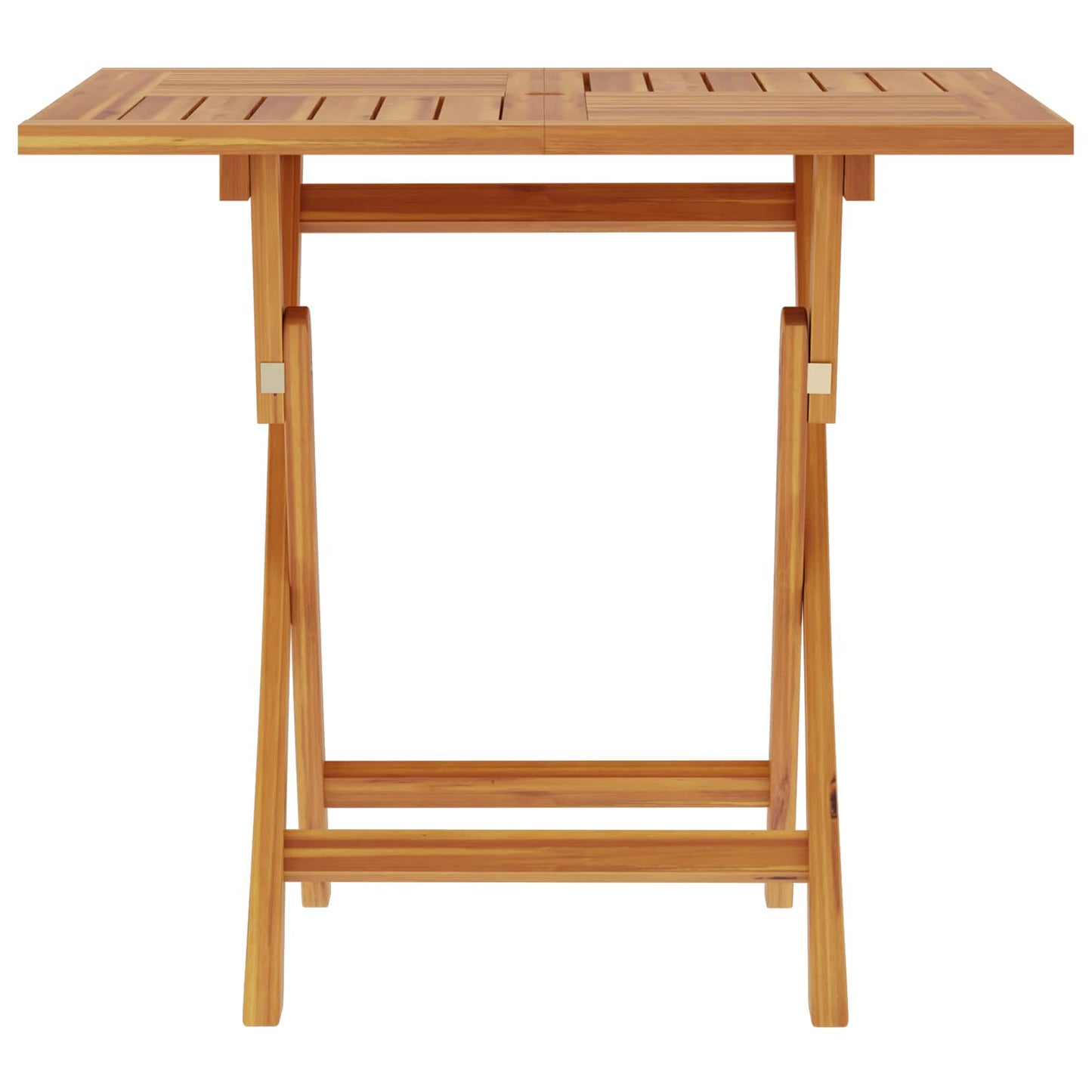 Sammenklappeligt havebord Naturfarvet 90 x 90 x 75 cm