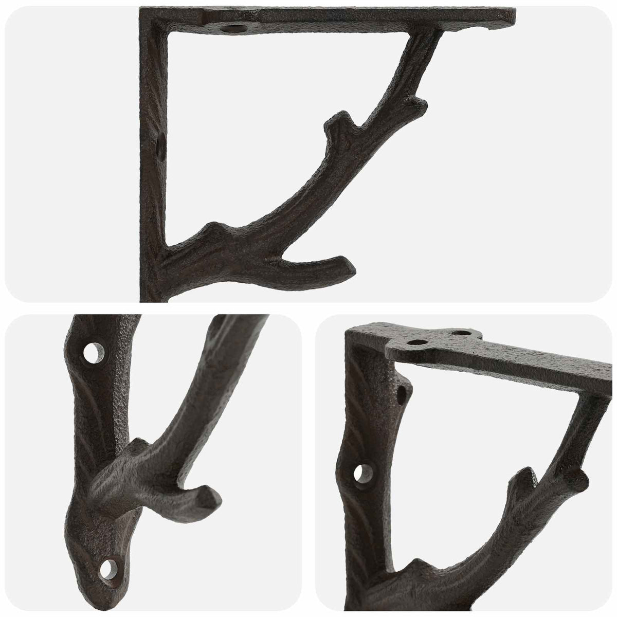 Væghyldebeslag 12 stk. Antik Brun 10 x 10 x 3 cm Stål
