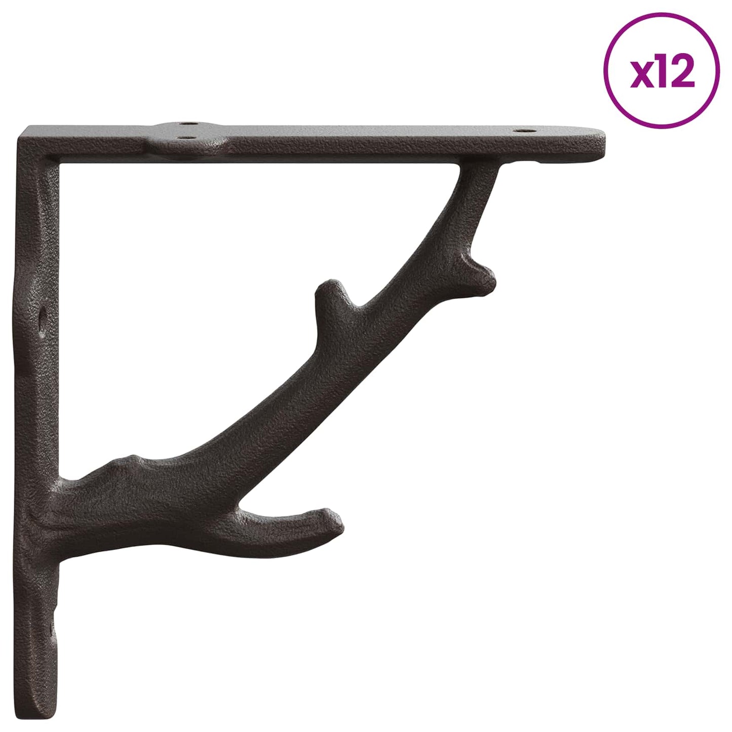 Væghyldebeslag 12 stk. Antik Brun 10 x 10 x 3 cm Stål