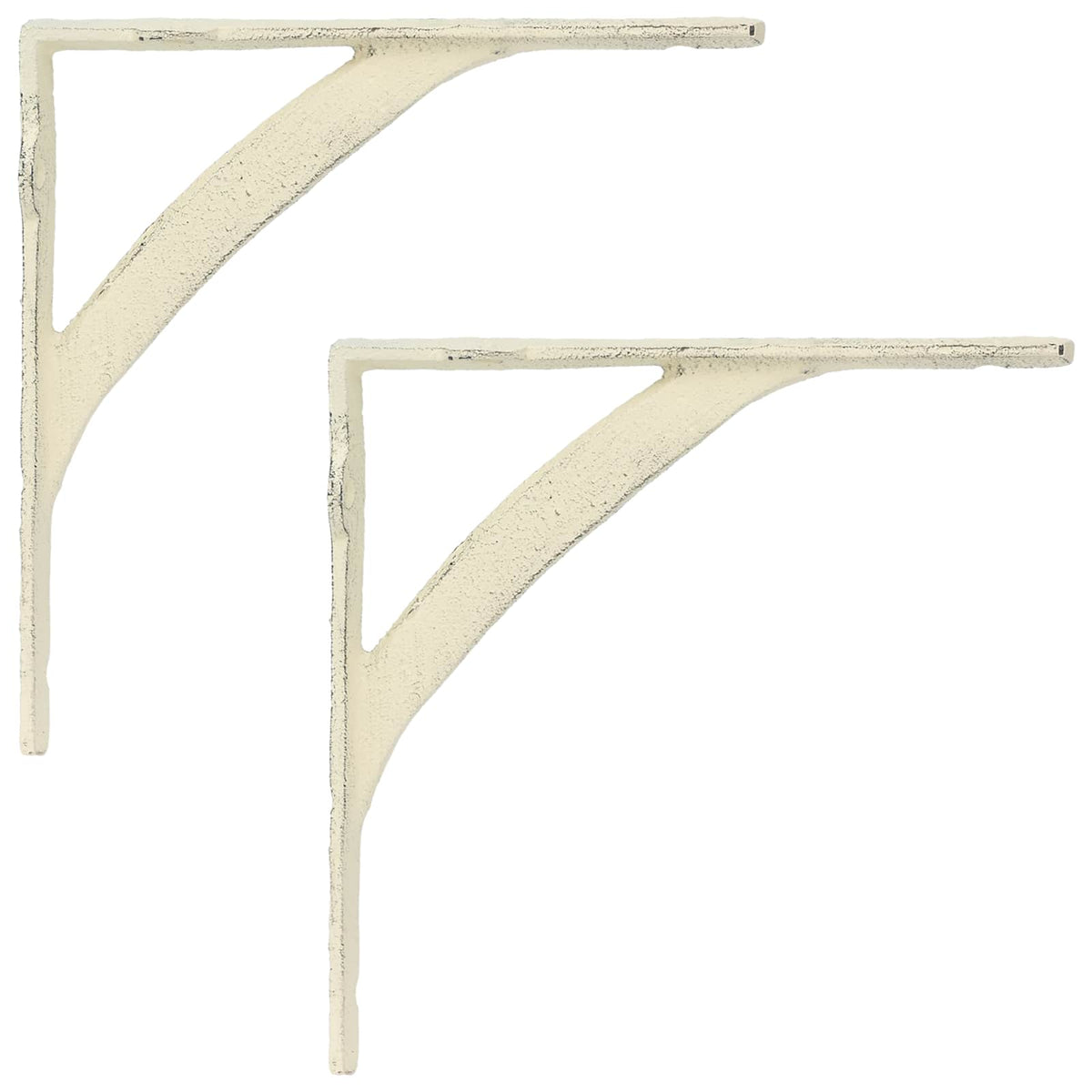 Væghylde beslag 2 stk. Antik hvid 14.5 x 14.5 x 3.5 cm Stål