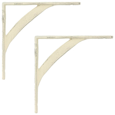 Væghylde beslag 2 stk. Antik hvid 14.5 x 14.5 x 3.5 cm Stål