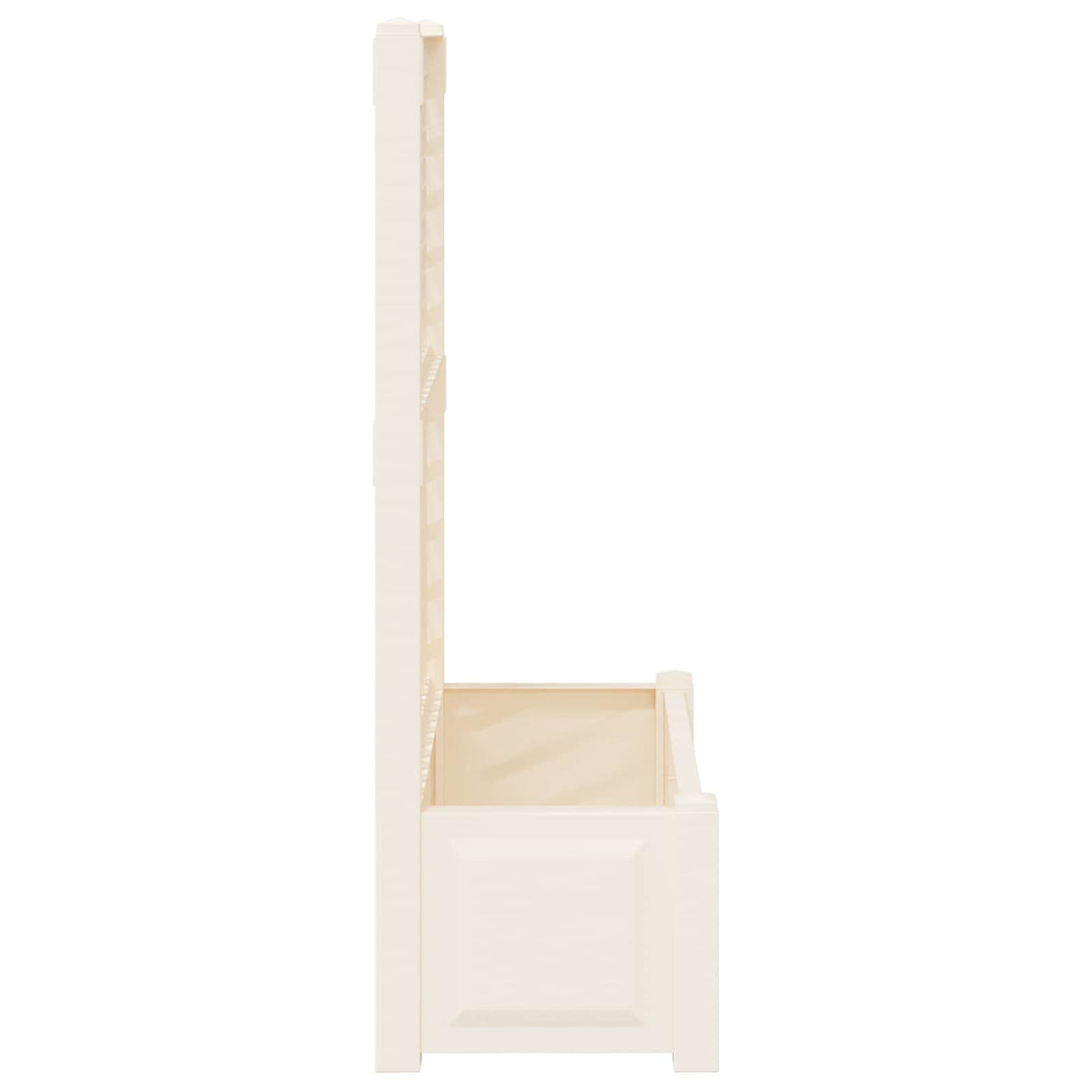 Stor blomsterkasse med espalier 2 stk. PP Hvid