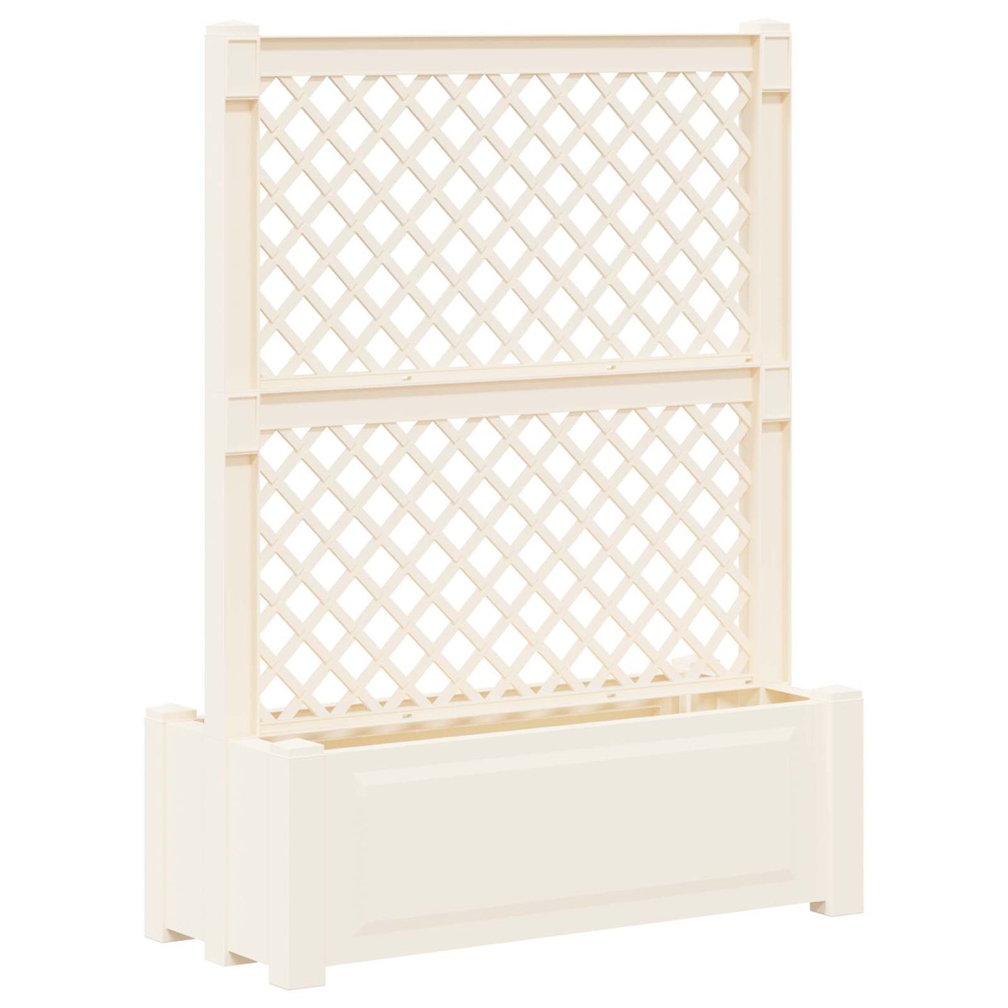 Stor krukke med trellis Hvid 99,5 x 43 x 133,5 PP