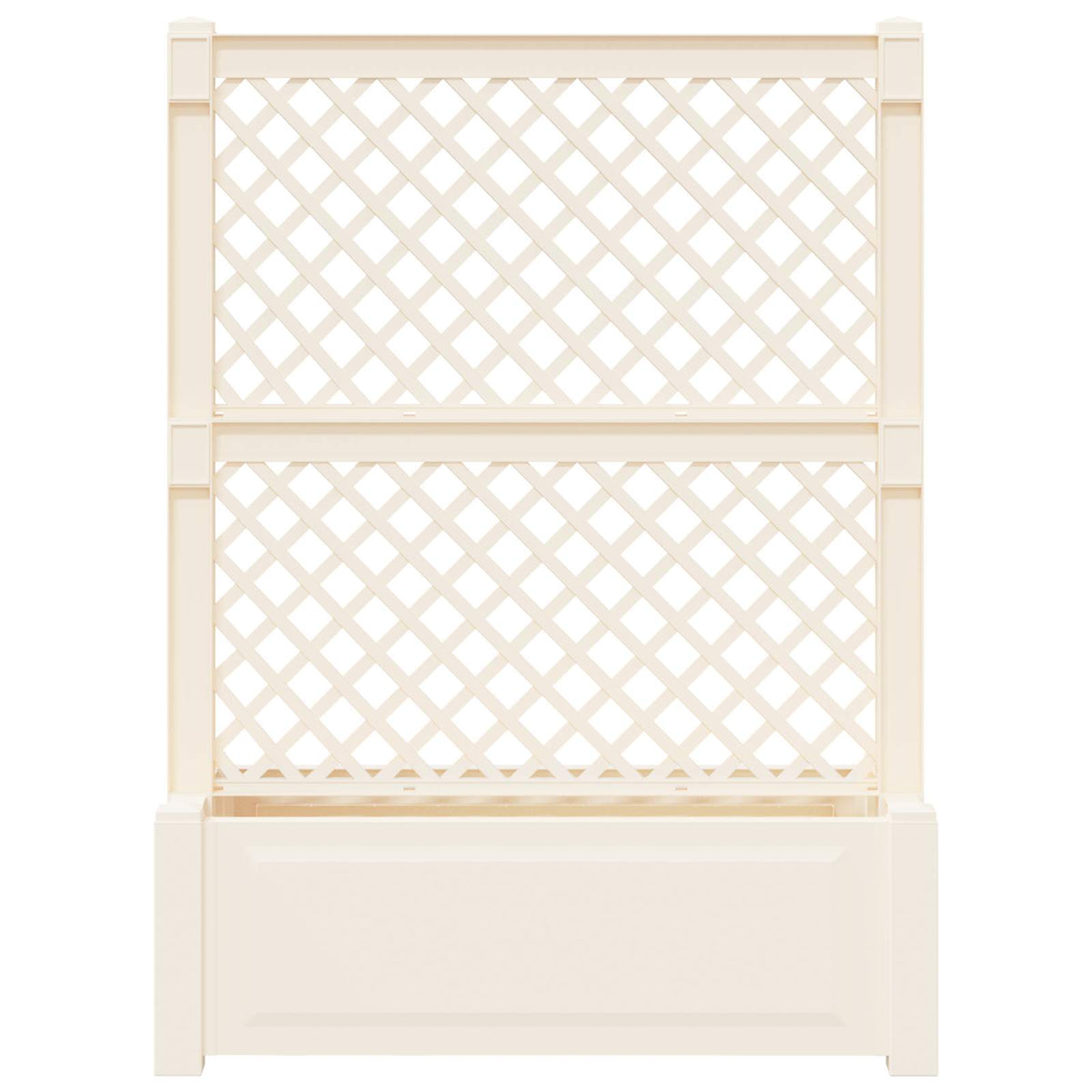 Stor krukke med trellis Hvid 99,5 x 43 x 133,5 PP
