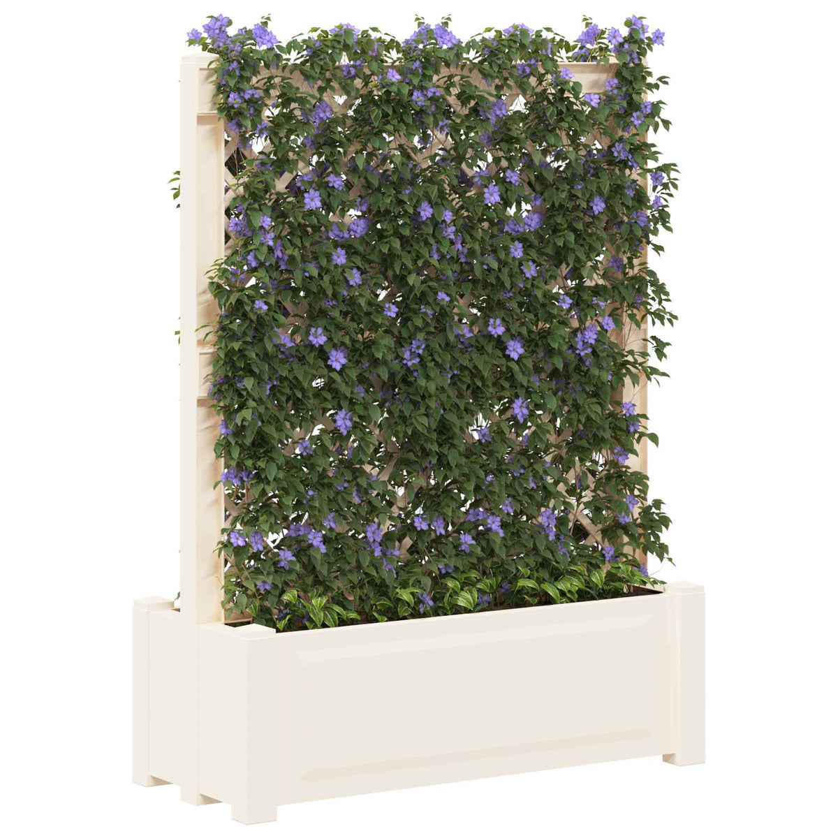 Stor krukke med trellis Hvid 99,5 x 43 x 133,5 PP