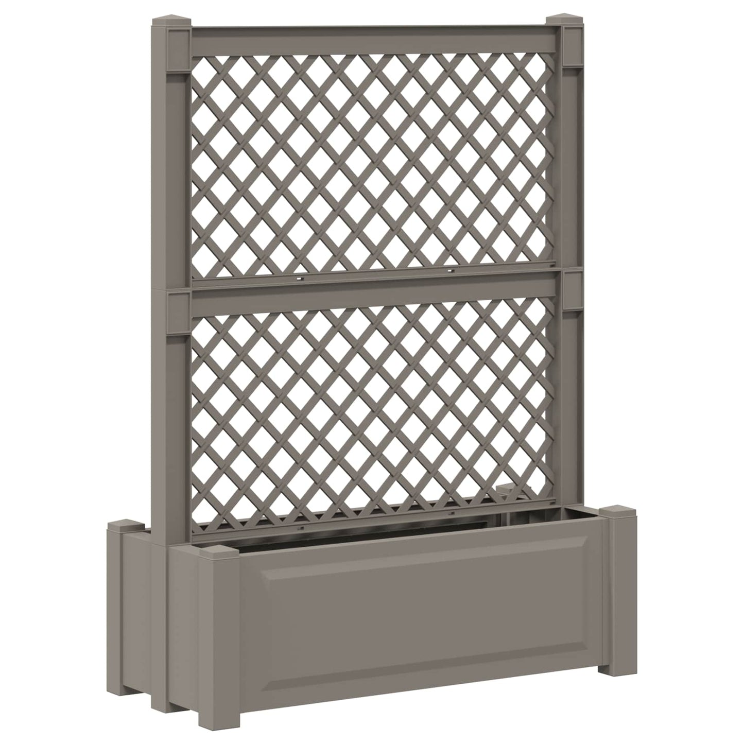 Stor krukke med trellis Grå 99,5 x 43 x 133,5 PP