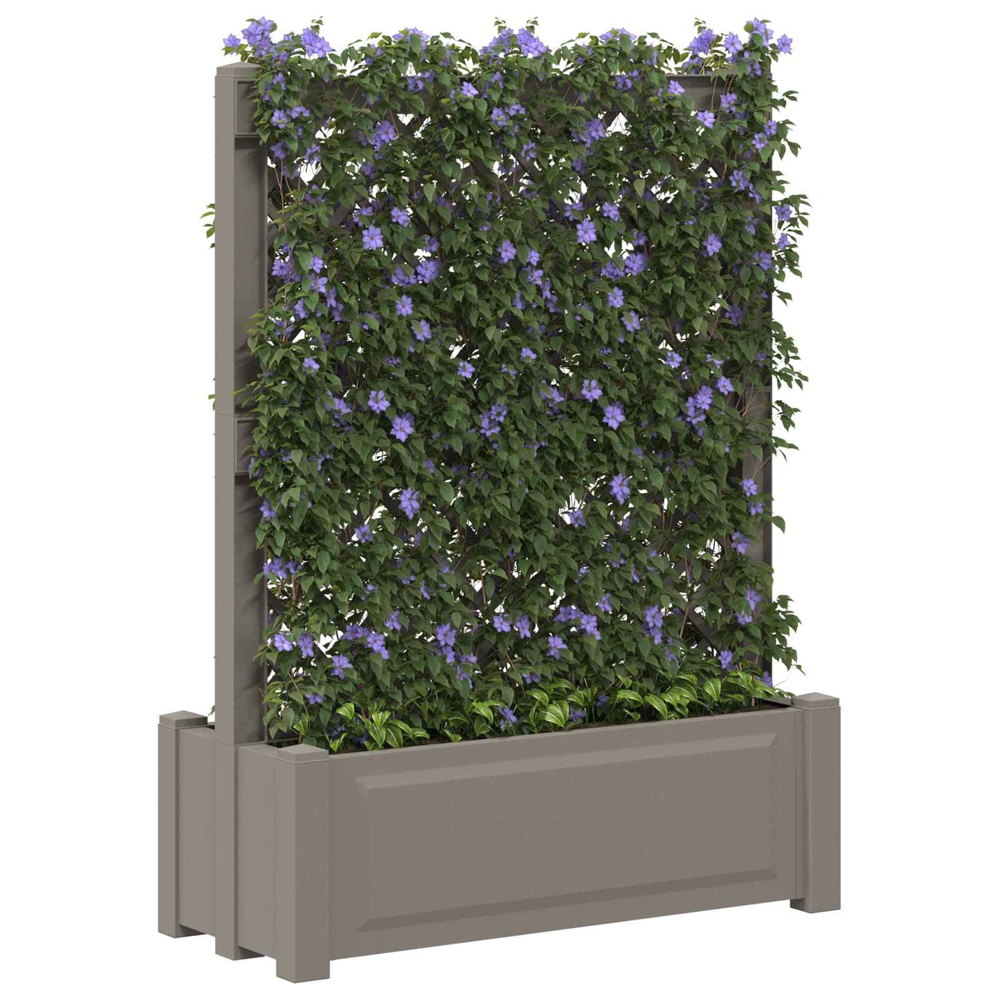 Stor krukke med trellis Grå 99,5 x 43 x 133,5 PP