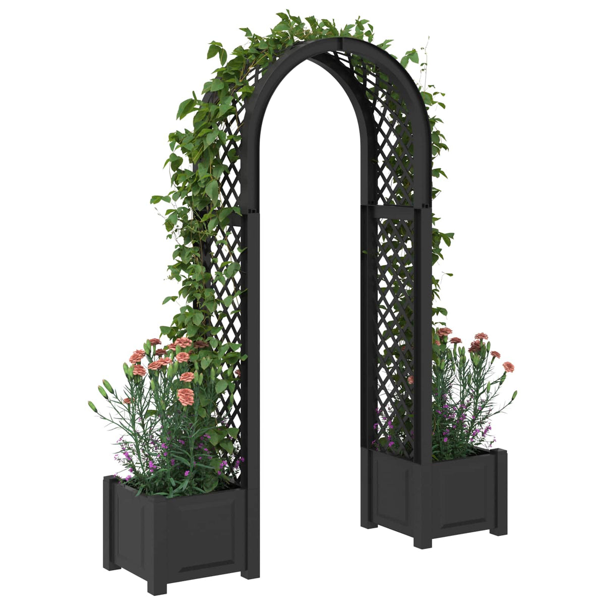 Rosebue med plantekrukke Antracit 168,5 x 43 x 207 cm PP