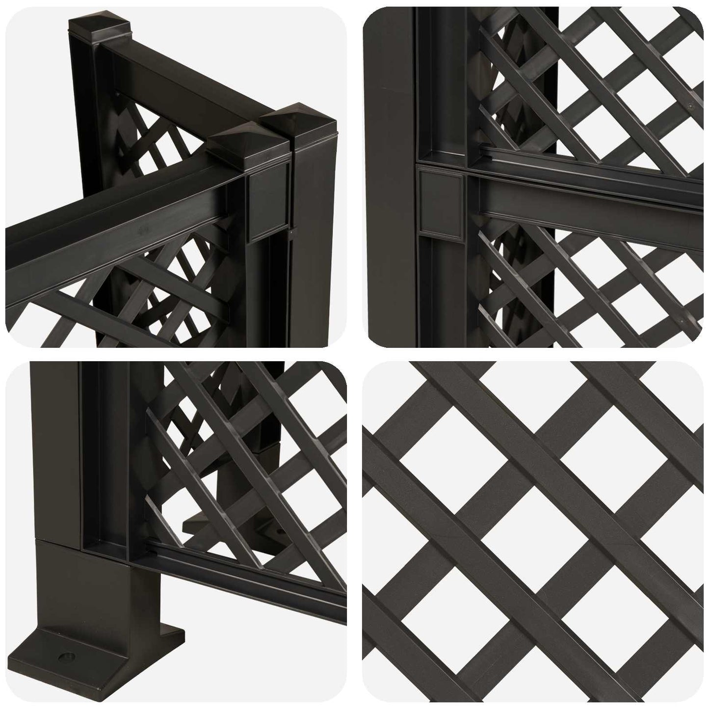 Affaldskurvgitter Antracit 123 x 47 x 114 cm PP