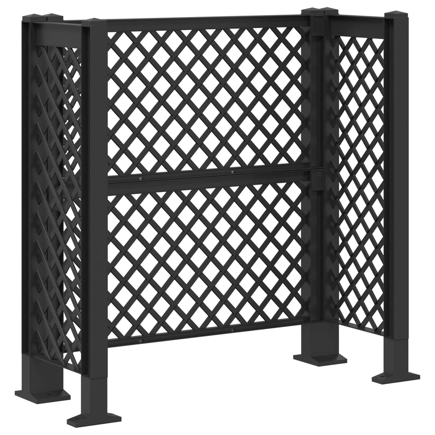 Affaldskurvgitter Antracit 123 x 47 x 114 cm PP