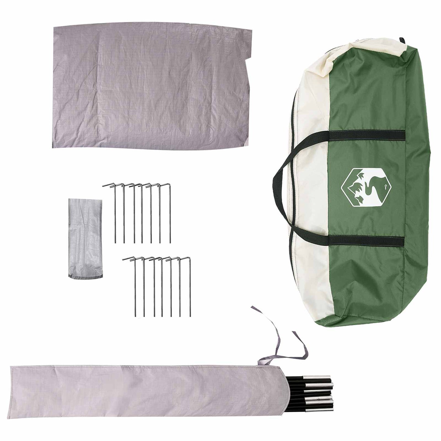3 personer Grøn 185T Polyester med PU Coating