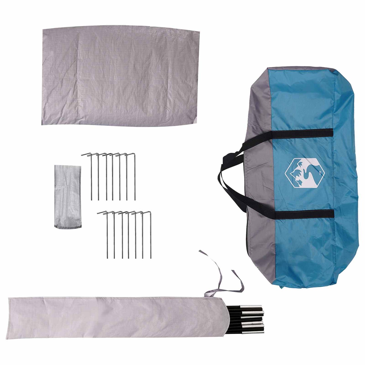 3 personer Blå 185T Polyester med PU Coating