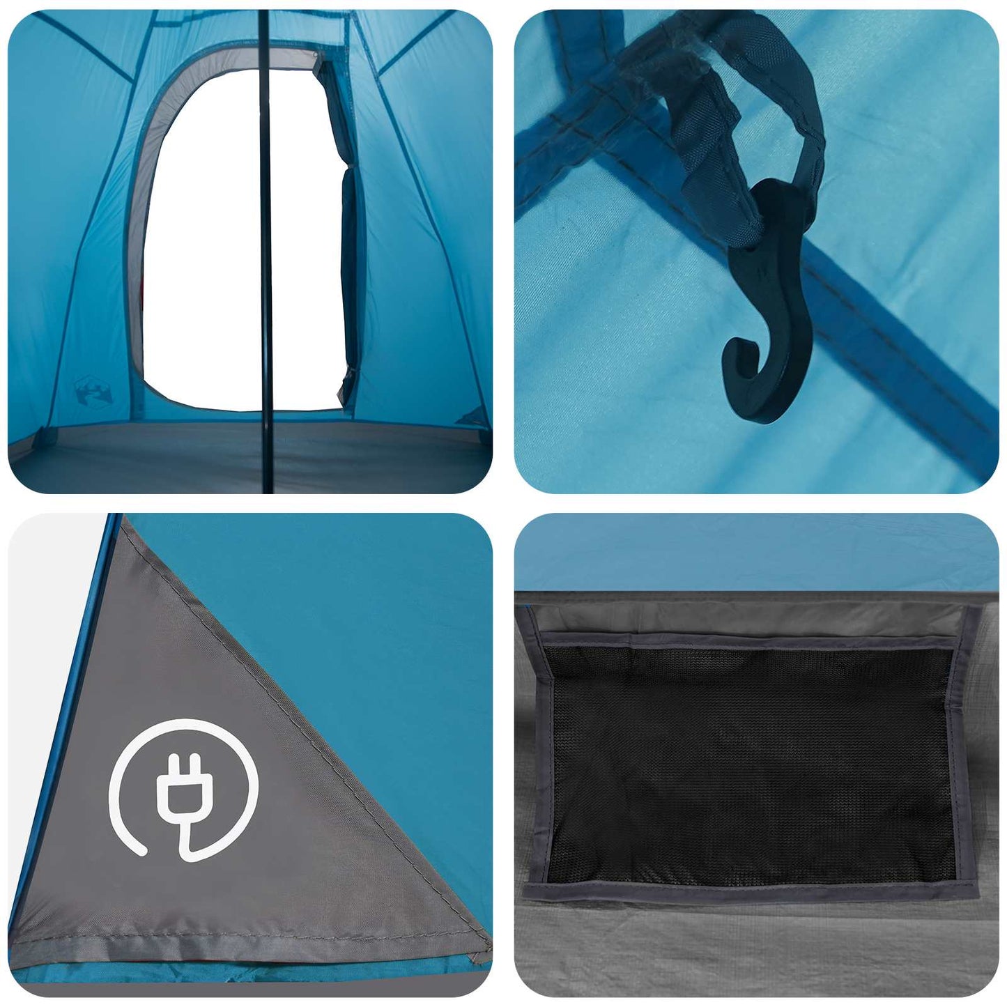 3 personer Blå 185T Polyester med PU Coating