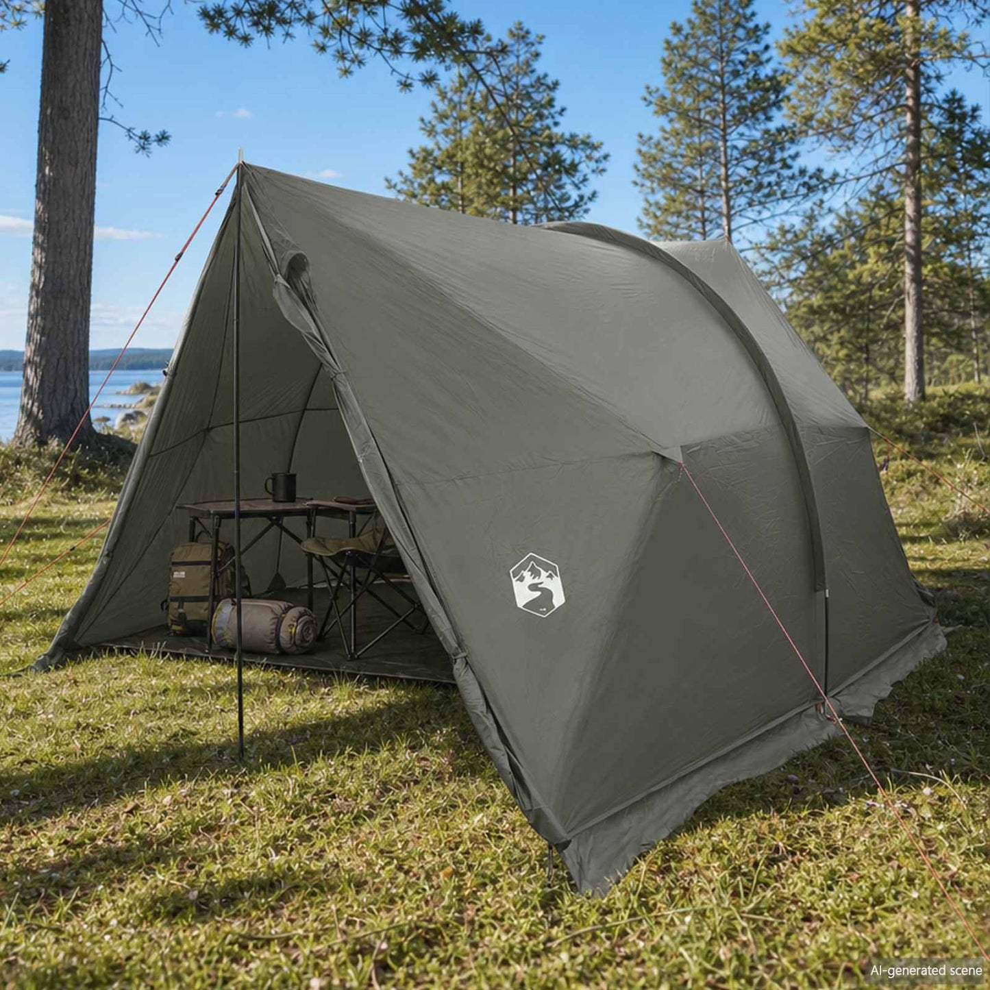 Vandafvisende Pallehyttestykke Army Grøn