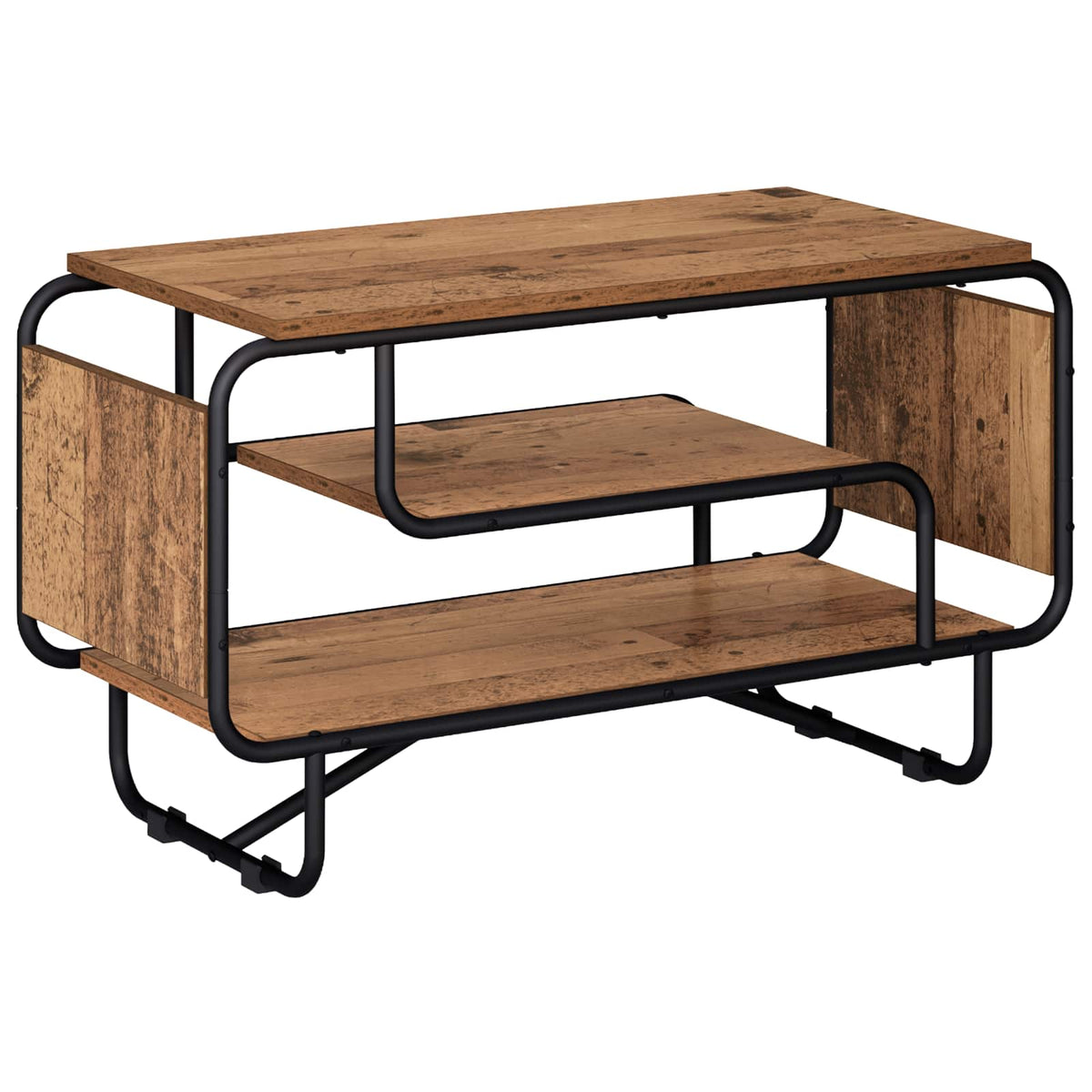 TV-bord 80 x 36 x 45 cm Gammelt træ Konstrueret træ