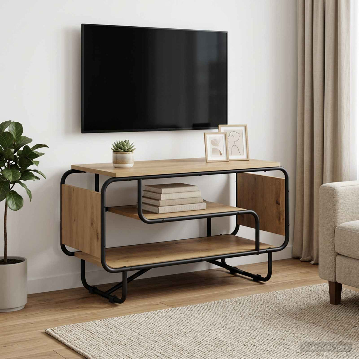 TV-bord 80 x 36 x 45 cm Artisan-eg Konstrueret træ
