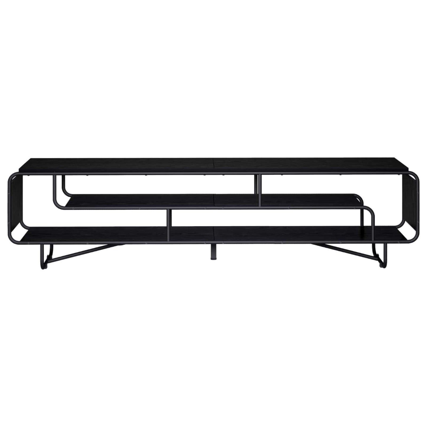 TV-bord 180 x 36 x 45 cm Sort eg Konstrueret træ
